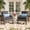Black, variant on Ovios Patio Chairs Set of 2 All-Weather Wicker Patio Furniture Chairs Set Rattan High-Back Outdoor Armchairs with Cushions, Denim Blue