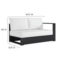 thumbnail image 6 of Modway Tahoe Aluminum Outdoor 5-Piece Sectional Sofa Set in Gray White, 6 of 10