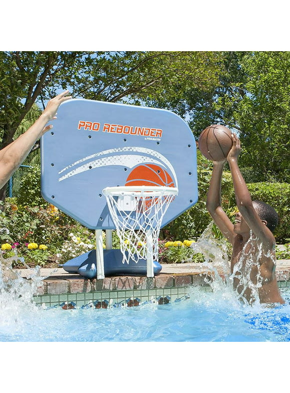 Poolmaster Pro Rebounder Poolside Basketball Net System Game with Ball & Needle