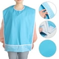thumbnail image 4 of BE-TOOL PVC Adult Bib Elder Mealtime Eating Bib Dining Apron Eating Accessories Waterproof Washable Pink/Green/Blue, 4 of 8