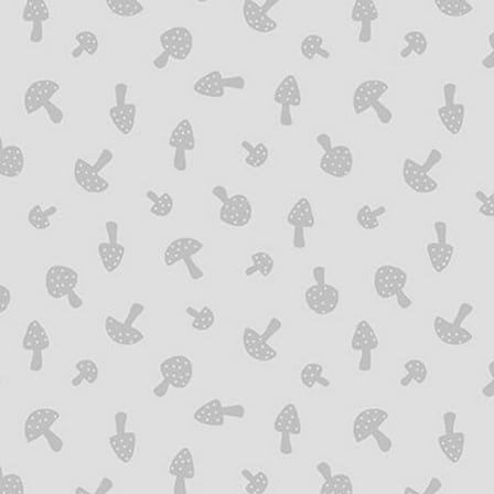 Blank Quilting Gray Scale Mushrooms Gray Cotton Fabric By The Yard