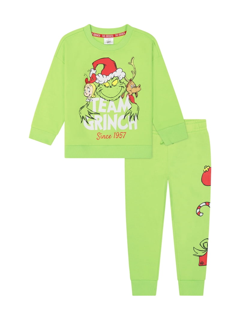 Dr. Seuss The Grinch Toddler Printed Sweatshirt and Jogger Set