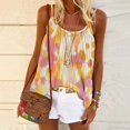 thumbnail image 2 of DHFJKG Bohemian Tank Tops For Women Floral Print Sleeveless Scoop Neck Flowy Camisole Summer Beach Vacation Clothes Soft Top, 2 of 5