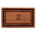 thumbnail image 1 of Calloway Mills 152982436Z 24 x 36 in. Brown Border Monogram Rectangular Doormat, Natural - Letter Z, 1 of 1