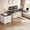 Black+White, variant on Height Adjustable L Shaped Electric Standing Desk, 70.9" Farmhouse Office Computer Desk with 3 Drawers