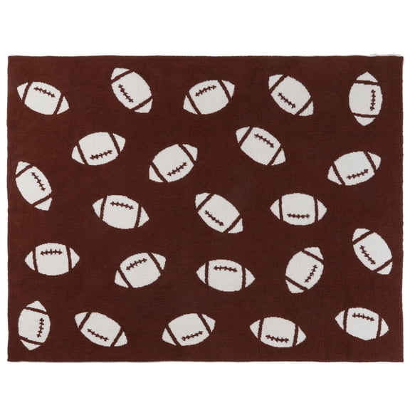 50" x 60" Brown Football Blanket by Celebrate It