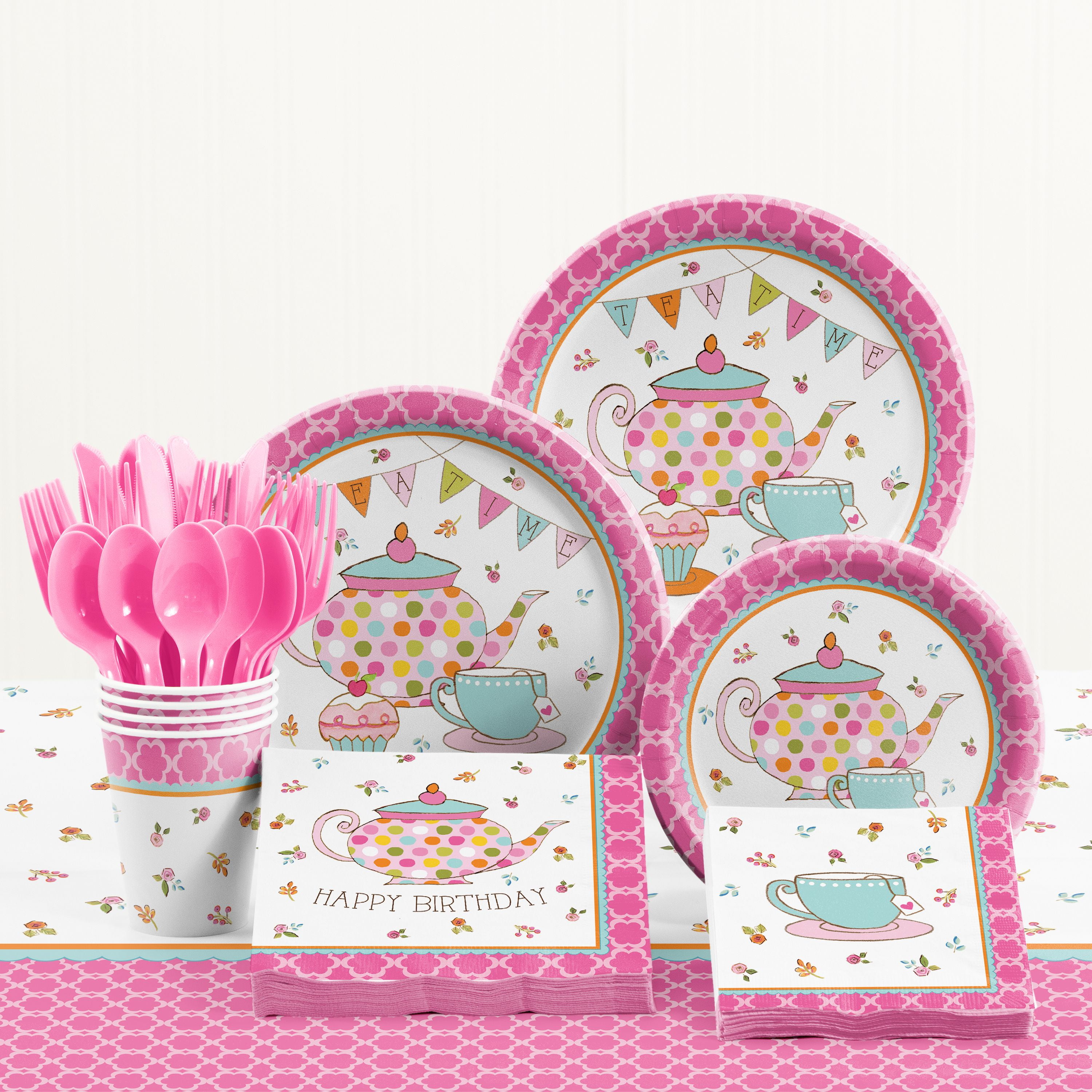 Tea Time Birthday Party Supplies Kit