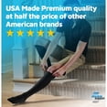 thumbnail image 5 of Made in USA - Compression Knee High for Men 15-20mmHg Swelling - Black, X-Large, 5 of 10