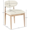 thumbnail image 4 of Meridian Furniture Riccio Cream Vegan Leather Dining Side Chair (Set of 2), 4 of 11