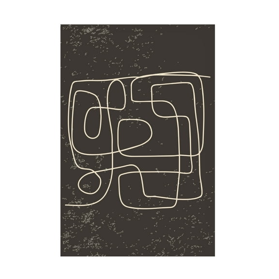 Trademark Fine Art jay stanley Black and White One Line 2 Canvas Wall Art