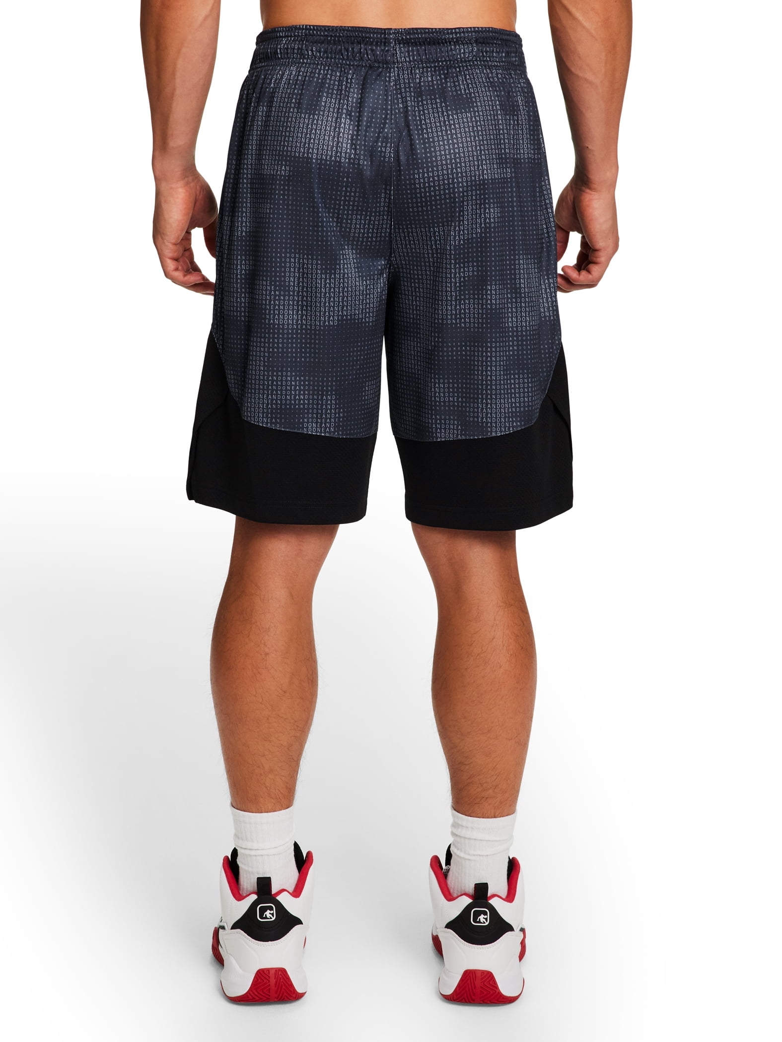 AND1 Men's and Big Men's Active Dribbling Short, 10" Inseam, up to Size 5XL