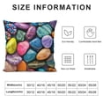 thumbnail image 5 of Orinice Candy Rocks Graphic Decorative Cushion Throw Pillow Cover for Home Couch Living Room Bed Sofa, Year-Round Pillow Case 1PC 18x18in, 5 of 5