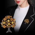 thumbnail image 4 of Naierhg Women Brooch Tree Shape Rhinestone Oil Drip Anti-slip Shoulder Bag Suit Coat Collar Hat Clothes Anti-exposure Pin Party Prom Bride Garment Jewelry, 4 of 8