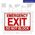 thumbnail image 3 of Emergency Exit, Do Not Block Sign,, 3 of 5
