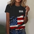 thumbnail image 2 of MEICHEN 250th Anniversary of The States Women's T Shirt Round Neck T Shirt with American Flag Design Cotton Top for July 4 Summer 4th of July Tops, 2 of 5