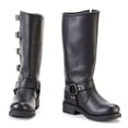 thumbnail image 4 of Milwaukee Leather MBL9346 Women's Tall Black Leather Harness Motorcycle Rider Boots w/ Adjustable Straps 10, 4 of 9