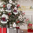 thumbnail image 4 of Juego de adornos colgantes de felpa navideña, muñeco de peluche para árbol de Navidad, decoraciones de 7,1 pulgadas, 3 piezas, Papá Noel/muñeco de nieve/astas/adorno para decoración, 4 of 5