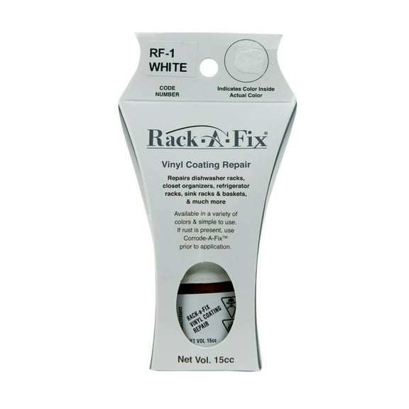Rack-A-Fix Touch Up Vinyl Coating Repair for Dishwasher Racks & More, White, RF-1