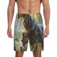 thumbnail image 1 of Balery Ferocious Dinosaur Pantalones cortos de pijama de punto de algodón para hombre con cinturilla y bolsillos-3X-Large, 1 of 6