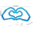 thumbnail image 3 of Lámparas De Plástico Luz de neón LED azul en forma de corazón para decoración de San Valentín (1 unidad) JASKFLY, 3 of 8