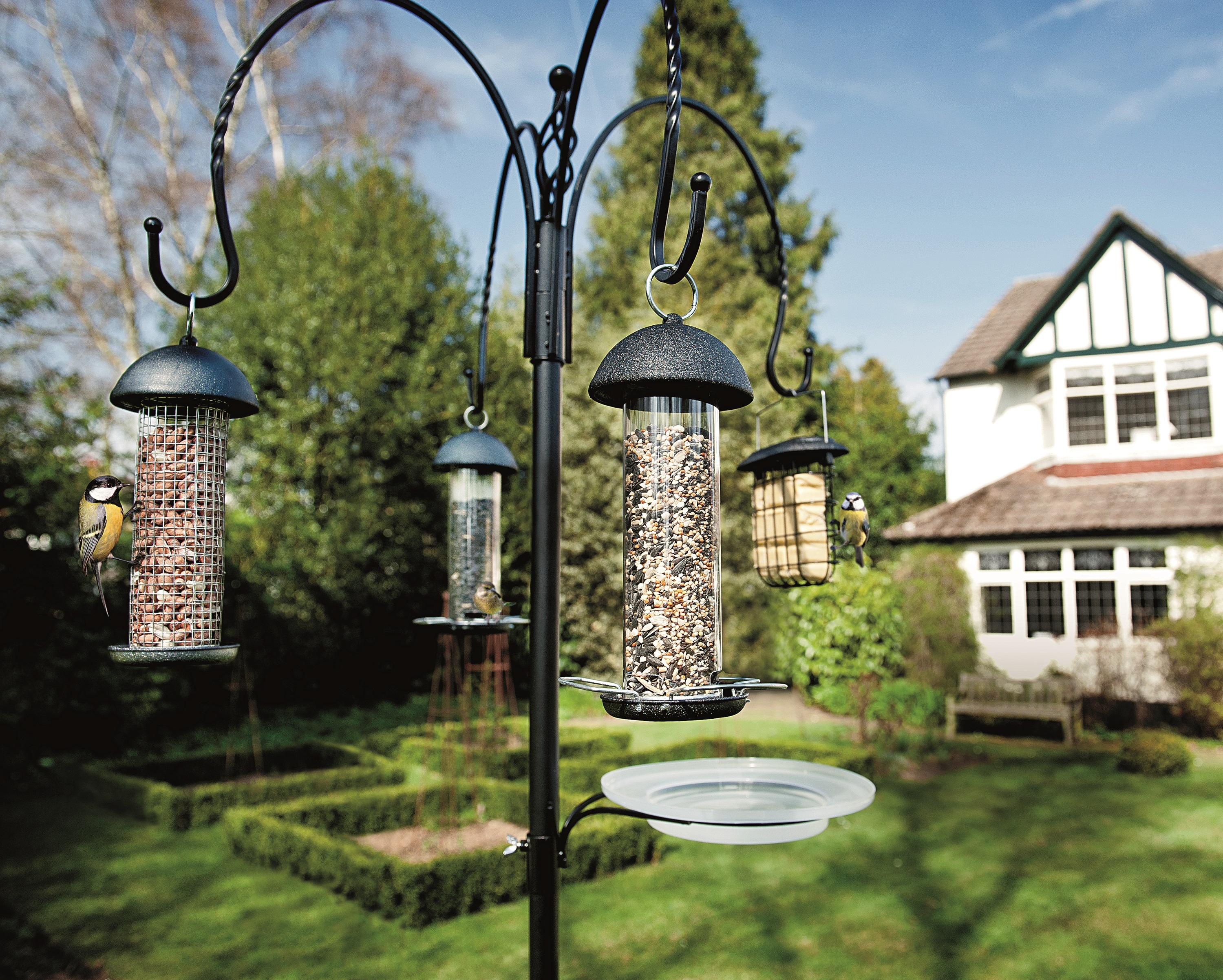Gardman Superior Complete Multi-Bird Feeding Station Kit, Black