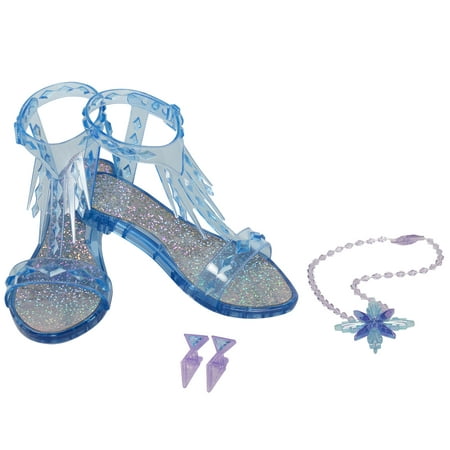 Disney Frozen 2 Elsa the Snow Queen Accessory Set, Includes Shoes, Earrings & Necklace - Perfect for Costume Dress-Up or Pretend Play