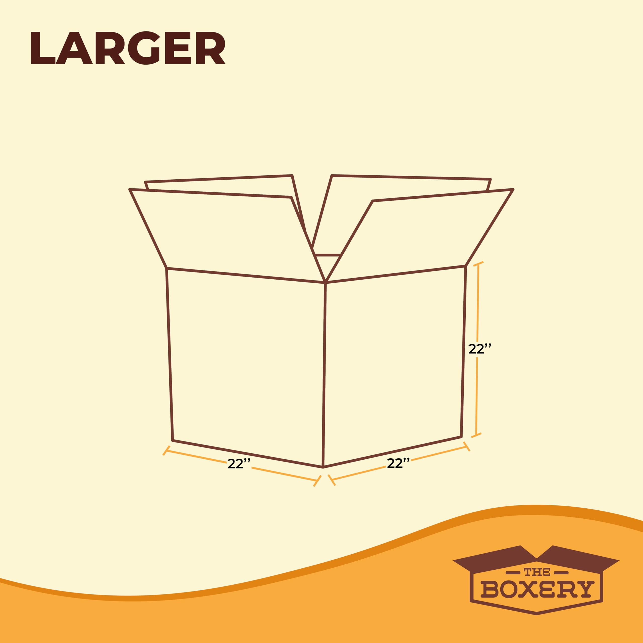 The Boxery Moving Boxes 15-Pack Larger | 20x20x20 inch Brown/Kraft Corrugated Cardboard Packing, Moving & Storage for Business/Home â Durable - Eco-Friendly, Recyclable - Made in the USA
