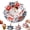 Red Set, variant on Umbrella Shape Ceramic Tea Strainer, Blue and White Porcelain Loose Leaf Filter with Rotating Design, Elegant Peony Floral Kung Fu Tea Infuser with Tassel for Home Tea Brewing