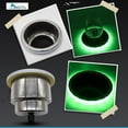 thumbnail image 6 of MARINE CITY Green LED Light Cup Holder with Center Drain, Stainless Steel, Durable, Corrosion-Resistant, Easy Installation for Boats, Poker Tables, Yachts, Ships Pack of 2, 6 of 7