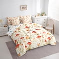 thumbnail image 2 of Manfei Kawaii Wild Fox 7-Piece Bedding Comforter Set,Tropical Botanical Mushroom King Bedding Sets,Rustic Flower Floral Bed Sheets For Girls Teens,Ultra Soft Home Decor Reversible, 2 of 7