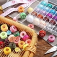 thumbnail image 2 of 50Pcs Thread for Sewing, Bobbins and Sewing Threads with Bobbin Case for Multiple Sewing Machine, Random Color, 2 of 7
