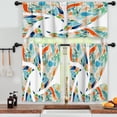 thumbnail image 3 of LALILO Kitchen Curtains and Valances Set of 3 36" Flower Window Treatment Tiers for Window Decor, 3 of 5