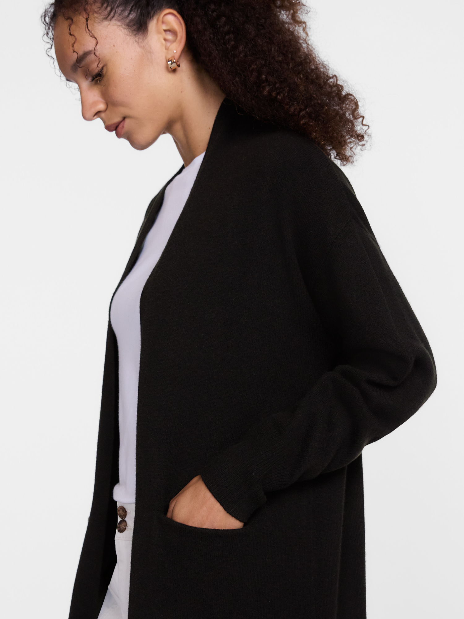 Scenario Women's Open Front Cardigan with Long Sleeves photo 5