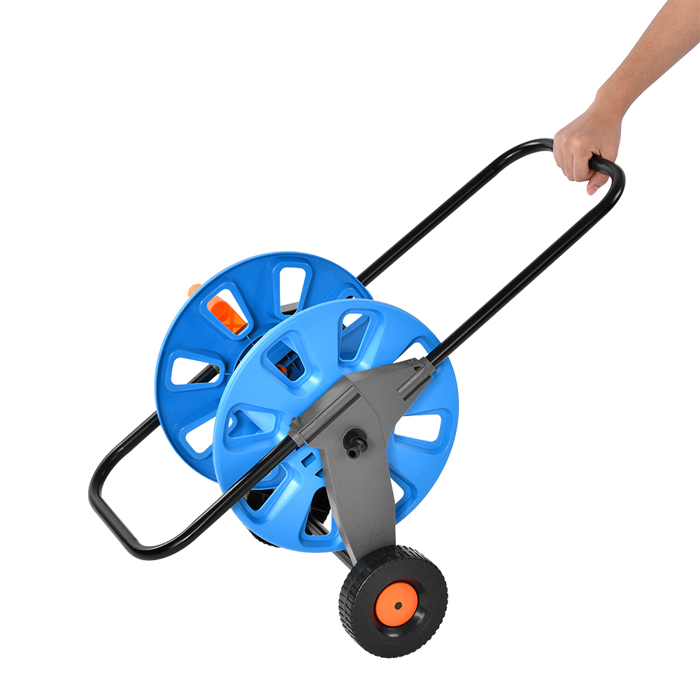 Garden Water Hose Pipe Reel Holder Portable Trolley Cart for Watering