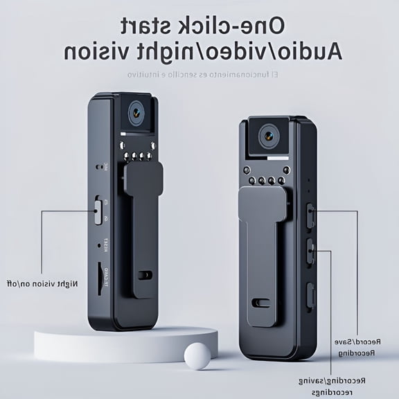 GJX 1080P Body Camera with Audio, 6H Recording Body Worn Camcorder, 180° Rotating Lens, Night Vision, Portable Video Recorder for Travel, Sports