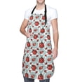 thumbnail image 2 of Zufioo Insects Print Adult Waterproof Apron, Cooking Apron, Flower Arranging and Painting Apron-Adjustable Straps, with Pockets, Kitchen Supplies-One Size, 2 of 9