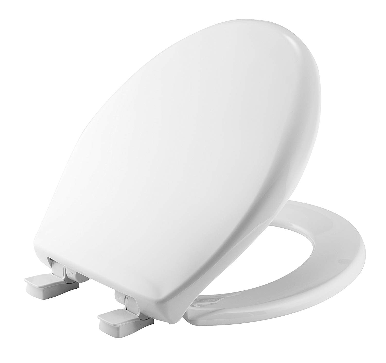 ROUND Durable Enameled MAYFAIR Toilet Seat will Slow Close and Never Loosen 