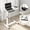 White, variant on VividGreen Overbed Bedside Table with Wheels, Height Adjustable Mobile Desk, with Cup Holder for Home & Office, Black