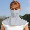 thumbnail image 2 of BYHONG Breathable Sun Protective Scarf for Women UPF 50+ Lightweight Neck Gaiter for Outdoor Activities Cycling Hiking Travel Summer Light Gray One Size, 2 of 7