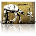 thumbnail image 1 of Wall26 Canvas Print Wall Art - I am your Father - AT-AT and AT-ST - Street Art - Guerilla - Banksy Street Artwork on Canvas Stretched Gallery Wrap. Ready to Hang - 12 x 18 Inches, 1 of 3