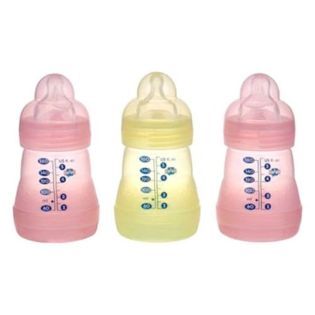 MAM - Girls' 5-oz Bottles, 3-Pack, BPA Free
