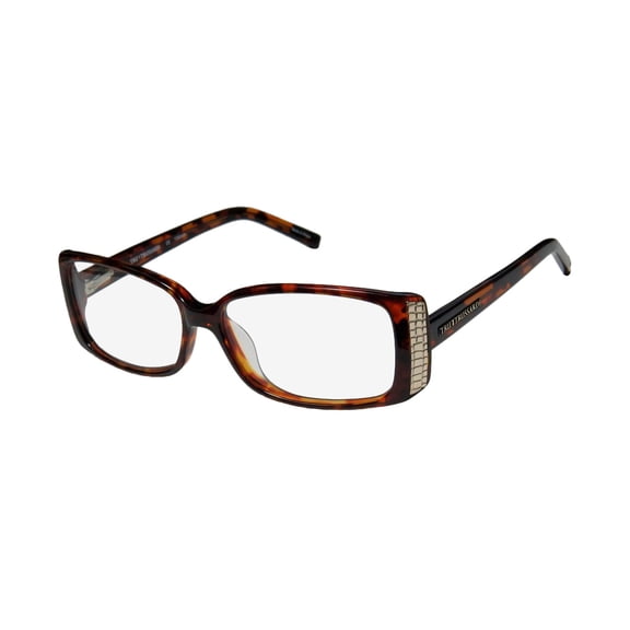 NEW TRUSSARDI 12704 WOMENS/LADIES DESIGNER FULL-RIM HAVANA / GOLD ADULT SIZE CLASSY MUST HAVE FRAME DEMO LENSES 54-14-135 EYEGLASSES/GLASSES