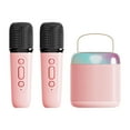thumbnail image 1 of Portable Bluetooth Speaker with Wireless Microphone, Handheld Mics Speaker Machine, Portable Speaker System for Playroom Family Outing Y2 Pink Dual Mic, 1 of 8