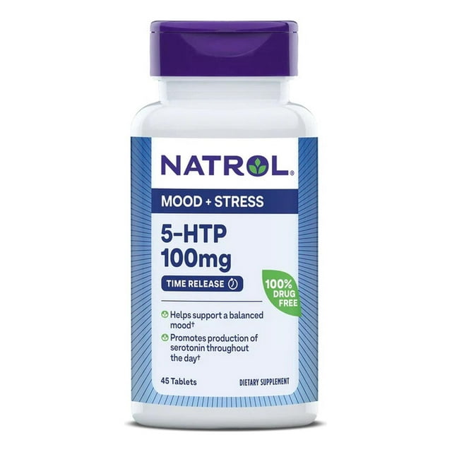 5-HTP Natrol Para El Estado De Ánimo Y El Estrés 100mg 45u