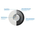 thumbnail image 2 of Nicor Lighting DLF-10-120-2K-RD-BK 5.25 in. Sure Fit Round Ultra Slim Surface Mount LED Downlight, Black - 2700K, 2 of 7