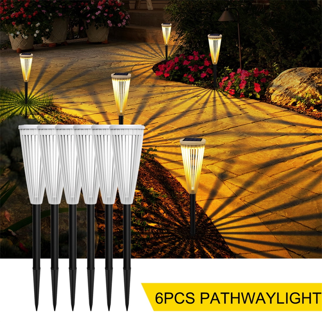 Bright Pathway Light Low Voltage Dusk to Dawn Solar Yard Light Outdoor