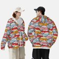 thumbnail image 4 of Balery Cute Cars Sudadera ligera de manga larga con capucha y protección solar UPF 50+ para hombre y mujer, ideal para pesca y running-XX-Large, 4 of 7