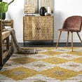 thumbnail image 5 of nuLOOM Hand Braided Marla Denim And Jute Diamonds Area Rug, 3' x 5', Marla Yellow, 5 of 5