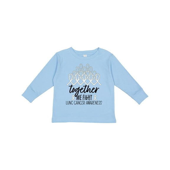 Inktastic Together, We Fight Lung Cancer Awareness Boys or Girls Long Sleeve Toddler T-Shirt
