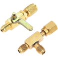thumbnail image 1 of Air Conditioner Ball Valve 1/4 Inch SAE Adapter and 1/4 Inch Valves Core Quick Coupler Access Tee,fo, 1 of 5